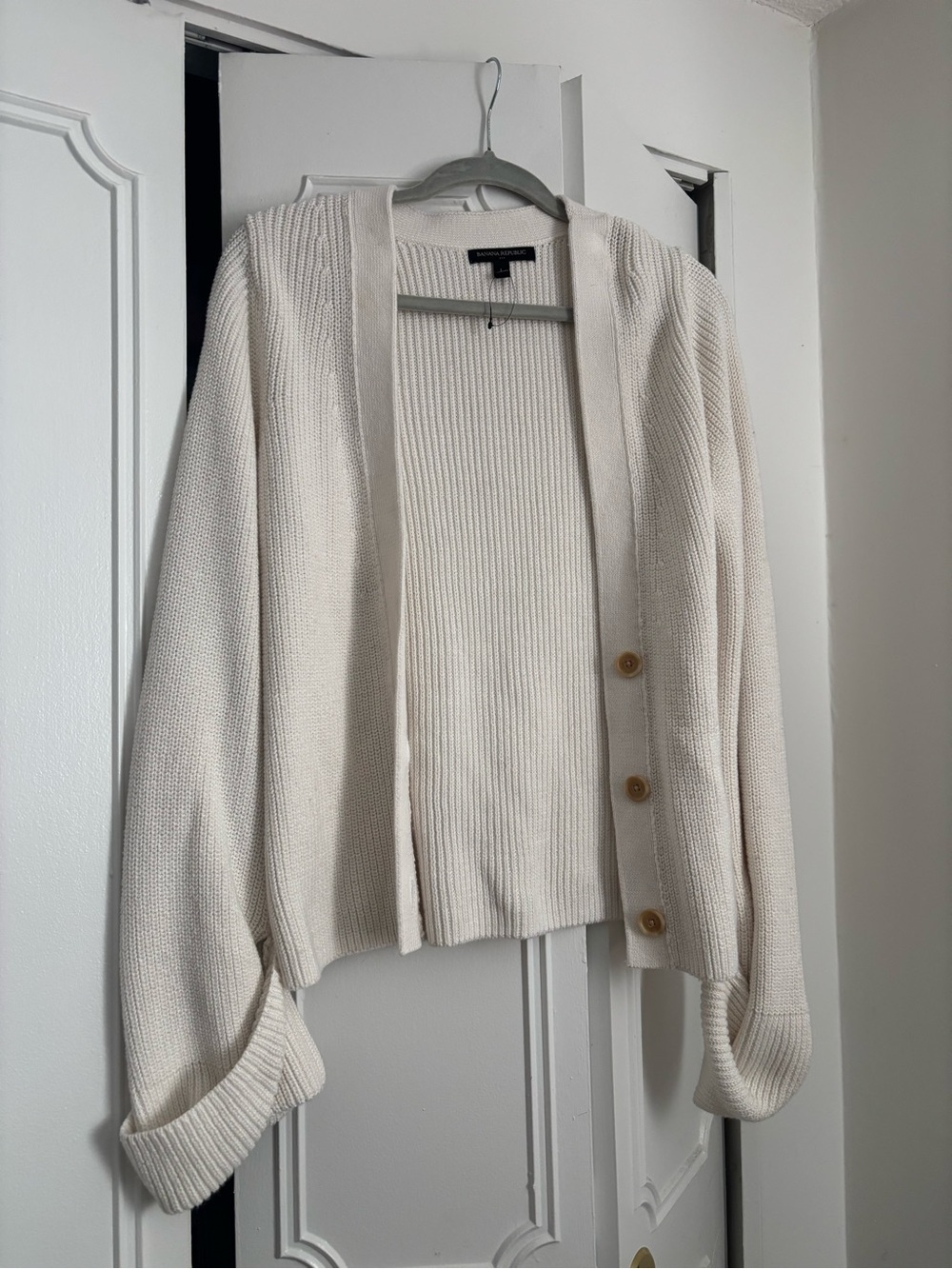 Banana Republic Cream Button-Front Women’s Open Cardigan Sweater